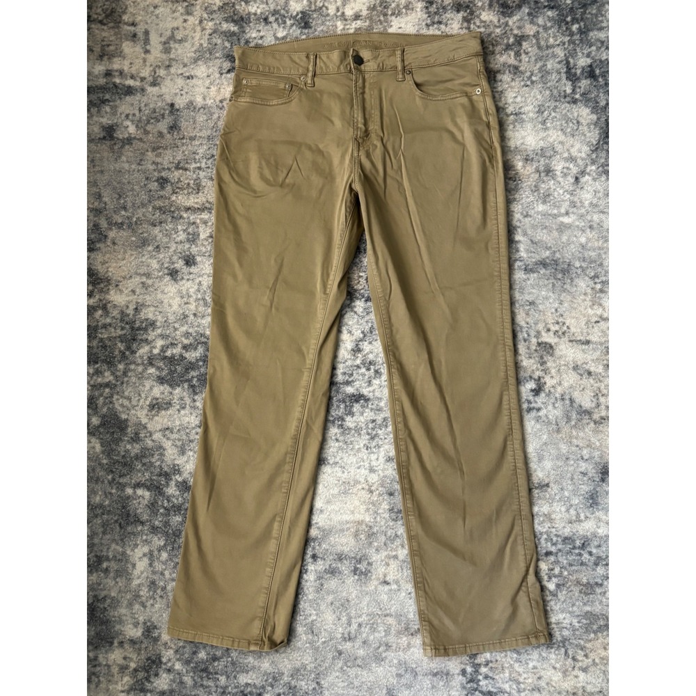 American Eagle Original Straight‎ Tan Chino Khaki Pants Mens Size Actual 36x32